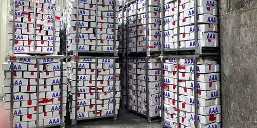 Frozen fish carton packing photo with export label