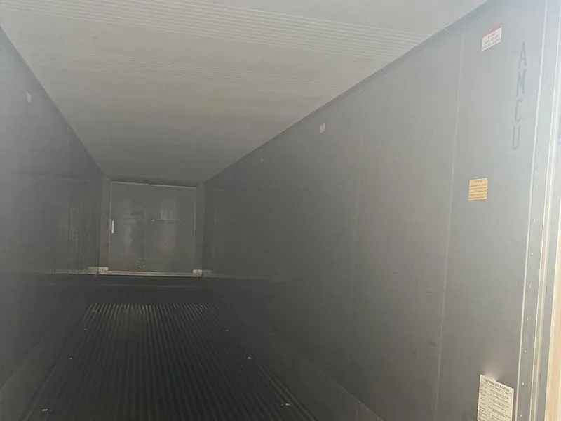 Reefer container before frozen fish loading